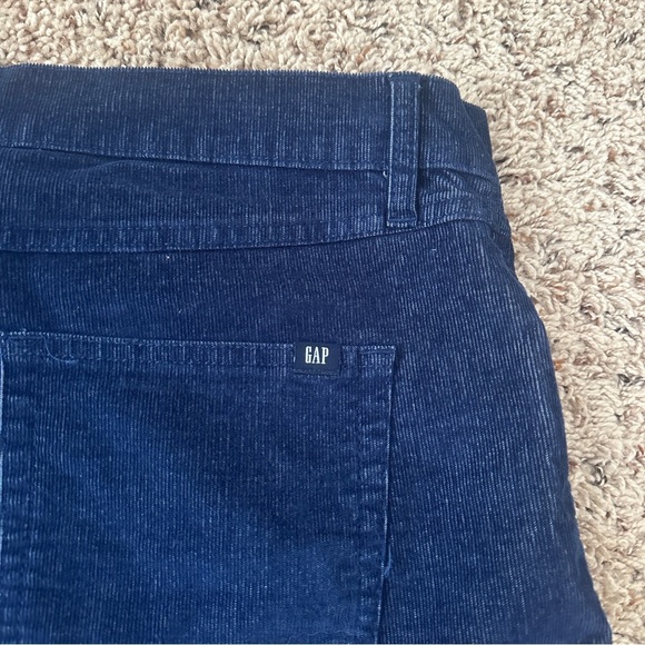 NWT Gap Navy Blue High Rise Corduroy Shorts Women's Size 12 Stretch Raw Hem - Picture 11 of 14